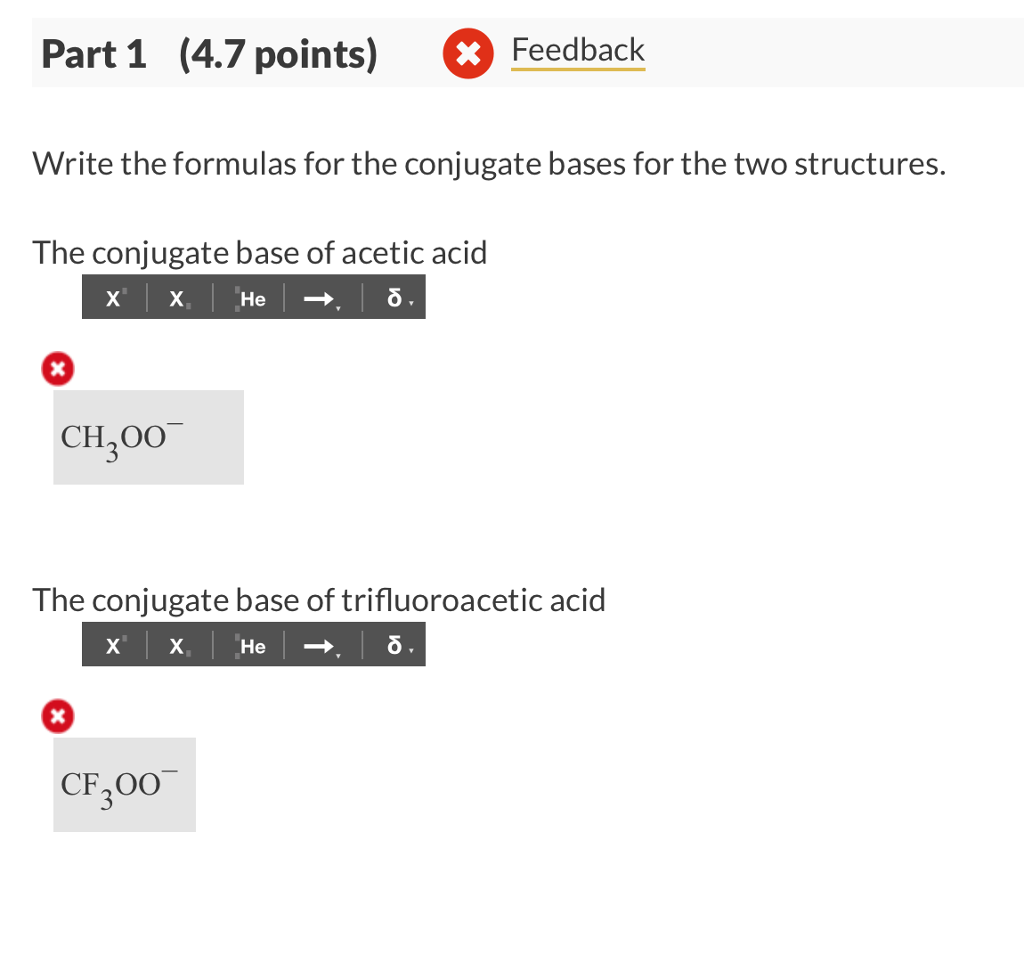 Solved Part 1 (4.7 points) Feedback Write the formulas for