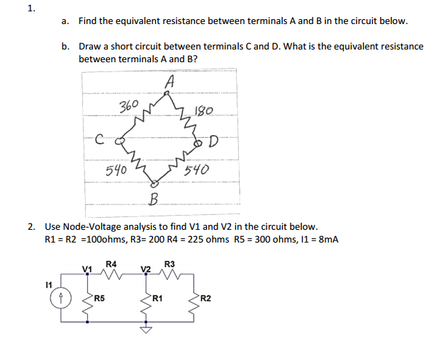 Solved Find the equivalent resistance between terminals A | Chegg.com