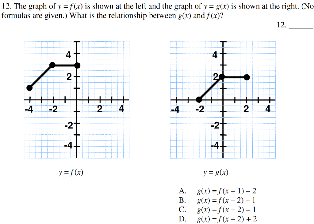 Solved 12. The graph of y-r(X) is shown at the left and the | Chegg.com