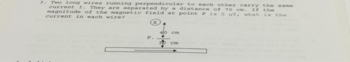 Solved Two long wires running perpendicular to each other | Chegg.com