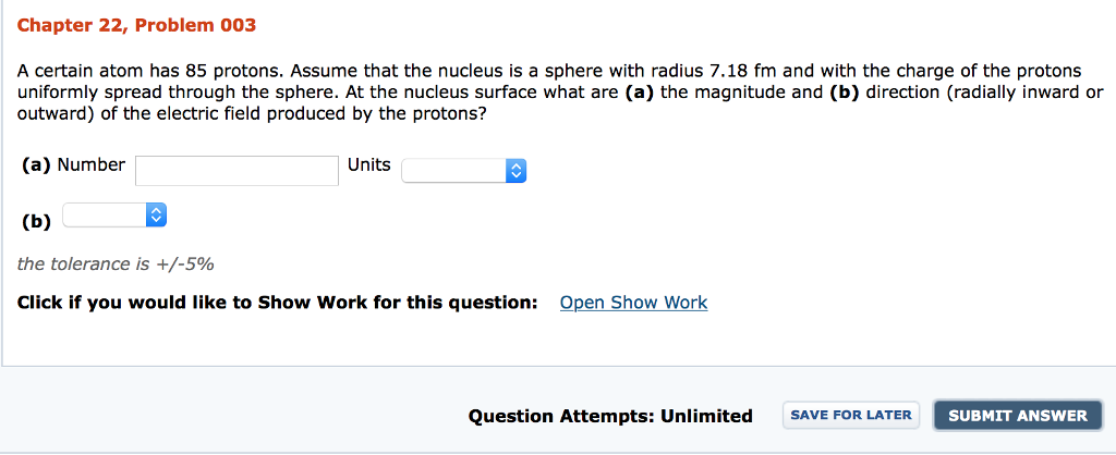 Solved Chapter 22, Problem 003 A certain atom has 85 | Chegg.com