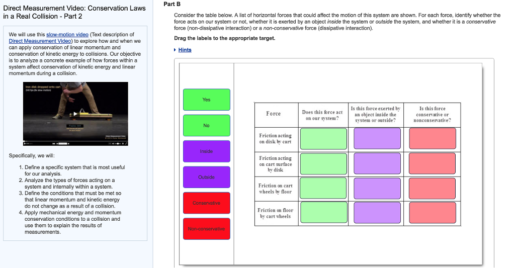 Solved Part B Introduction to Collisions Now suppose that | Chegg.com