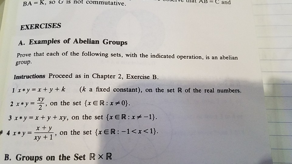 what does commutative group mean in math