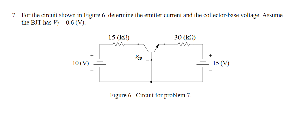 Solved For The Circuit Shown In Figure 6, Determine The | Chegg.com