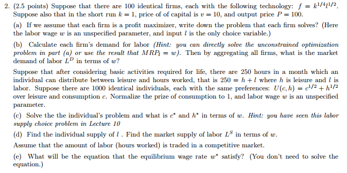 Solved Suppose that there are 100 identical firms, each with | Chegg.com