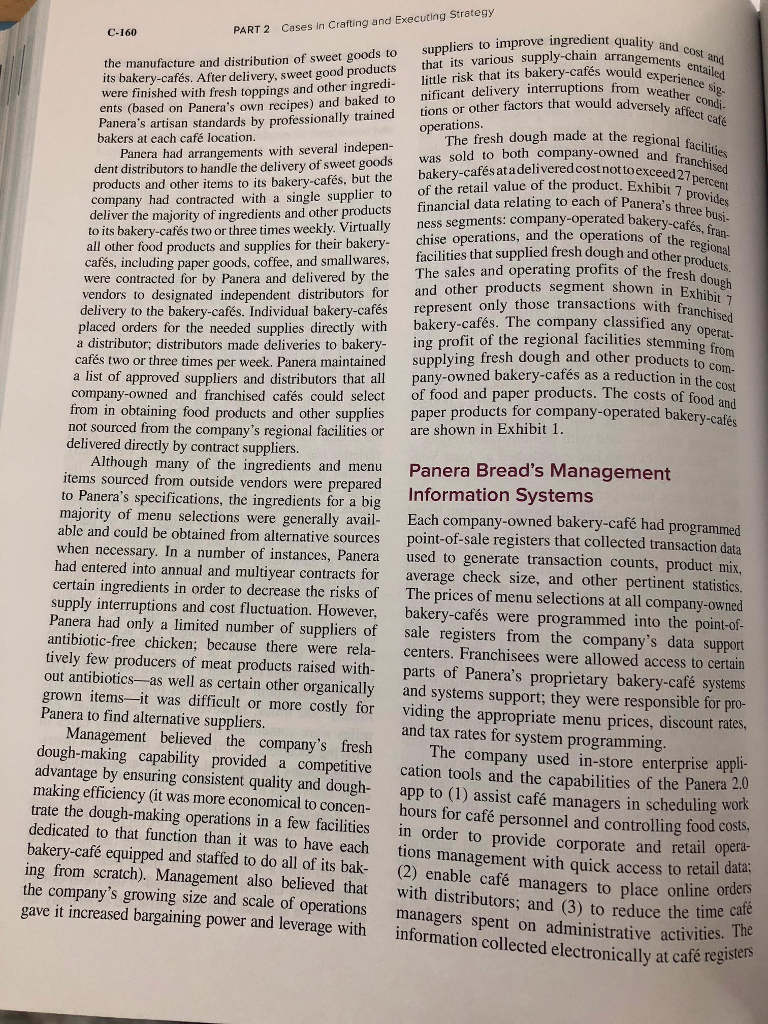 Solved Directions Read the case study "Panera Bread
