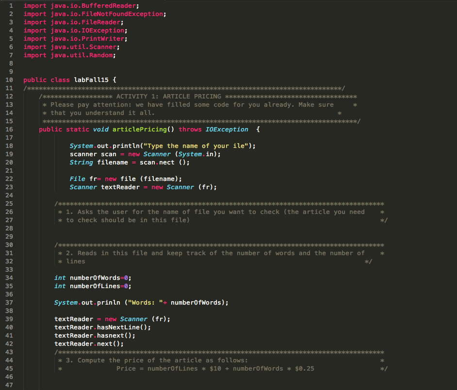 Solved Java The Price of an Article As an editor | Chegg.com