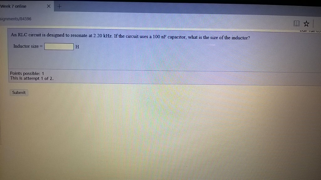 solved-week-7-online-signments-84596-an-rlc-circuit-is-chegg