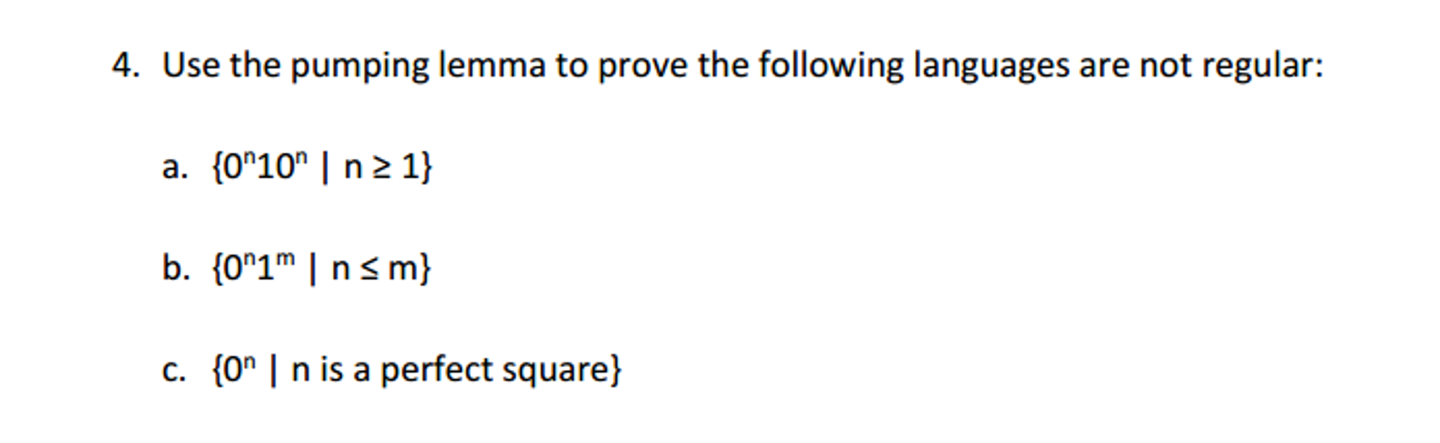 Solved Use the pumping lemma to prove the following