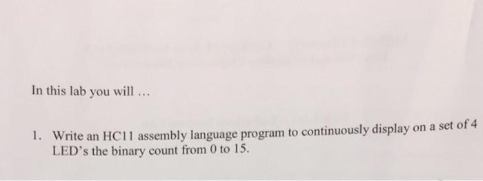 Write an HC11 assembly language program to | Chegg.com