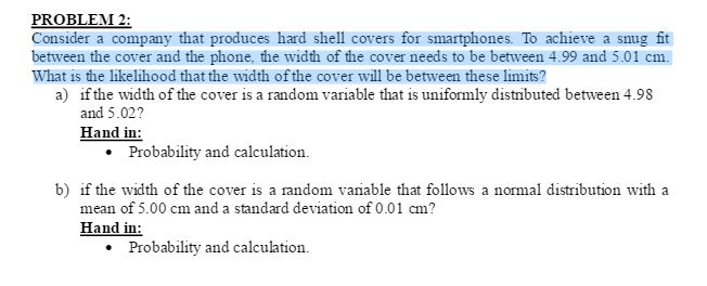 Solved Consider a company that produces hard shell covers | Chegg.com