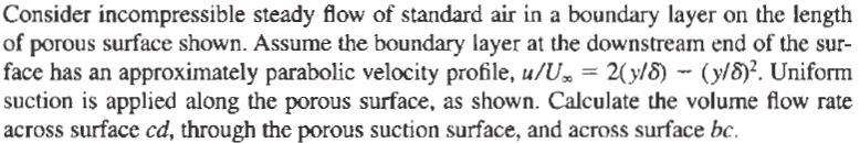 Solved Consider incompressible steady flow of standard air | Chegg.com