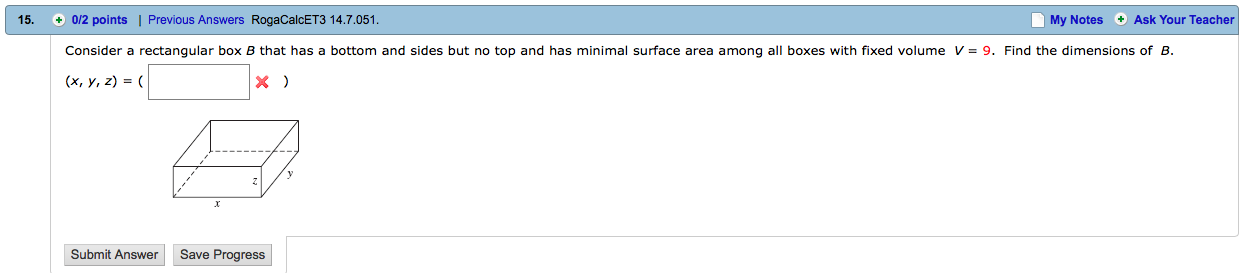 Solved Consider a rectangular box 8 that has a bottom and | Chegg.com