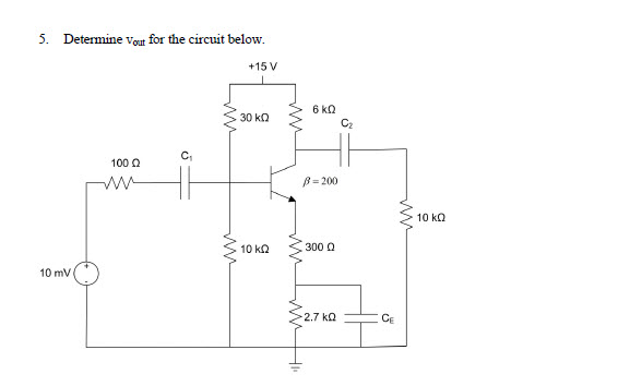 Solved 5. Determine V out for the circuit below. | Chegg.com