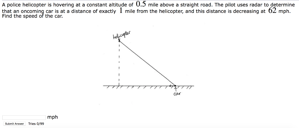 Solved A police helicopter is hovering at a constant | Chegg.com