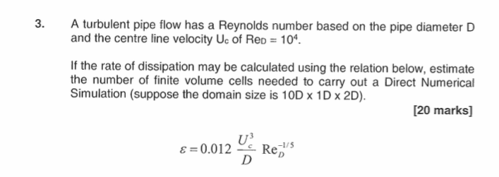 Solved A turbulent pipe flow has a Reynolds number based on | Chegg.com