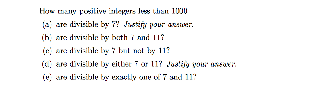 Solved How Many Positive Integers Less Than 1000 A Are 0322