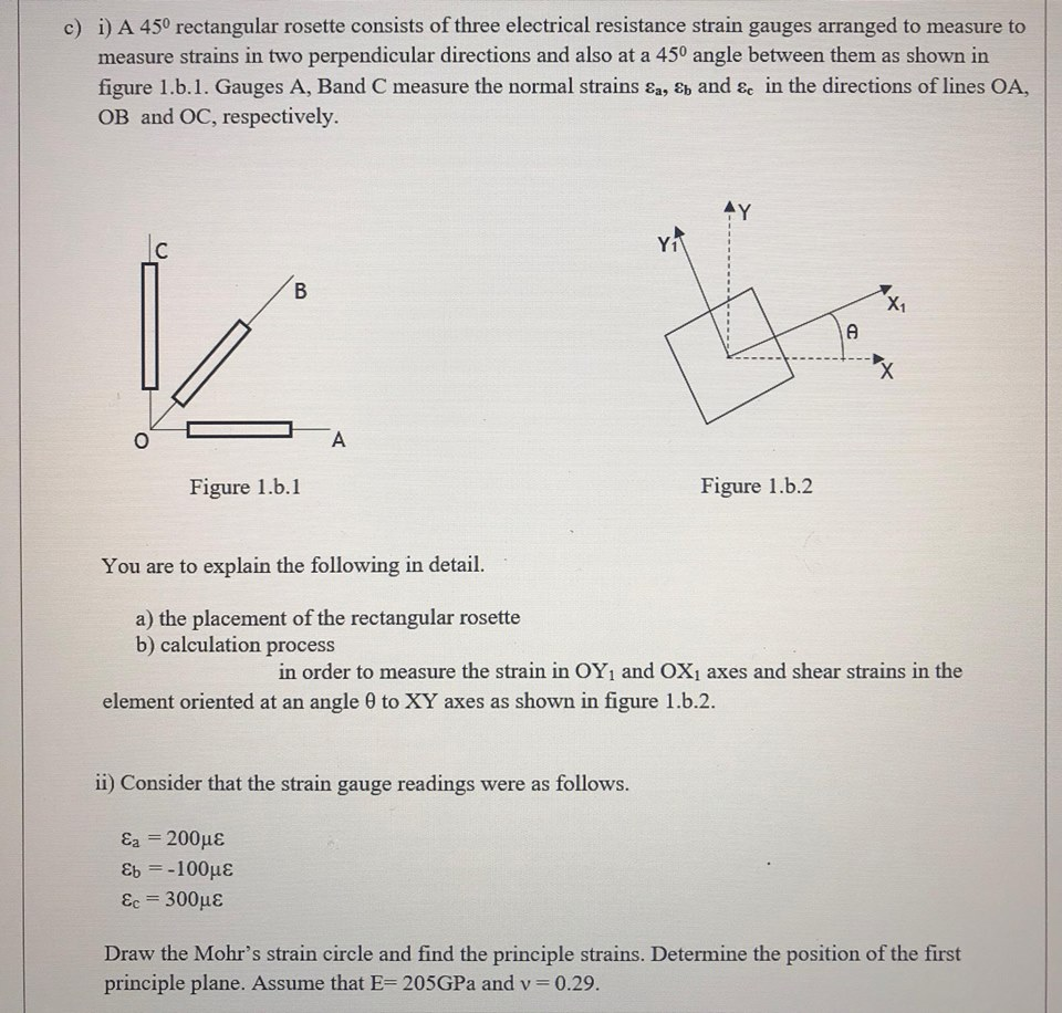 Solved c) i) A 450 rectangular rosette consists of three | Chegg.com