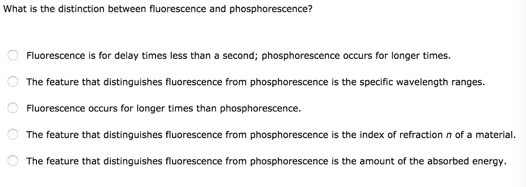 Differenza Tra Fosforescente E Fluorescente