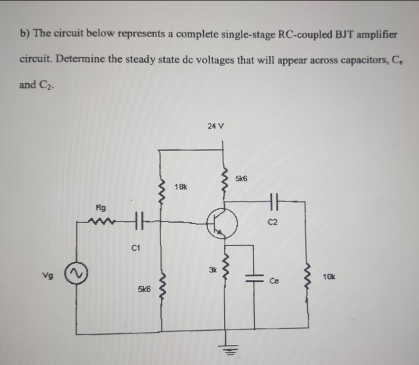 Solved b) The circuit below represents a complete