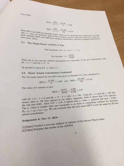 Solved 1 Analysis of variance (ANOVA) In Chapter 13 we dimou | Chegg.com