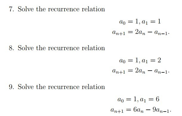 what is a recurrence relation solution