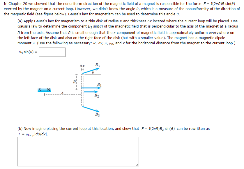 Solved Apply Gauss's Law For Magnetism To A Thin Disk 