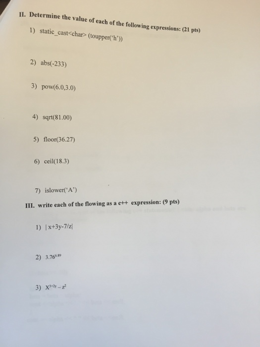 Solved Determine The Value Of Each Of The Following | Chegg.com