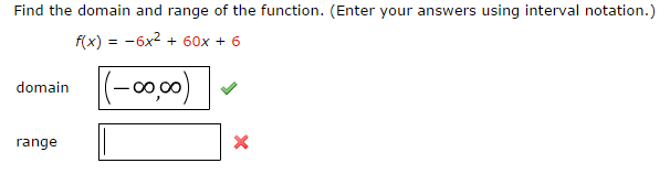 Solved What is the range of this function? Find the domain | Chegg.com