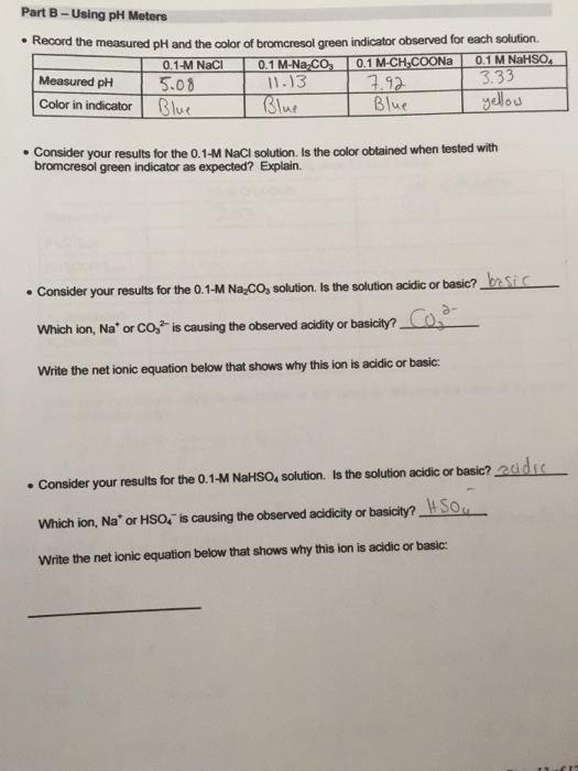 ph measurement experiment lab report discussion