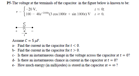 Solved The current and the voltage across a 30 mH inductor | Chegg.com