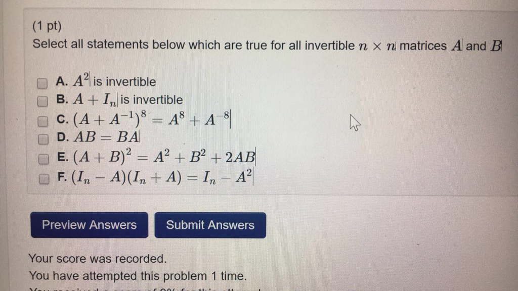 Solved Select All Statements Below Which Are True For All | Chegg.com