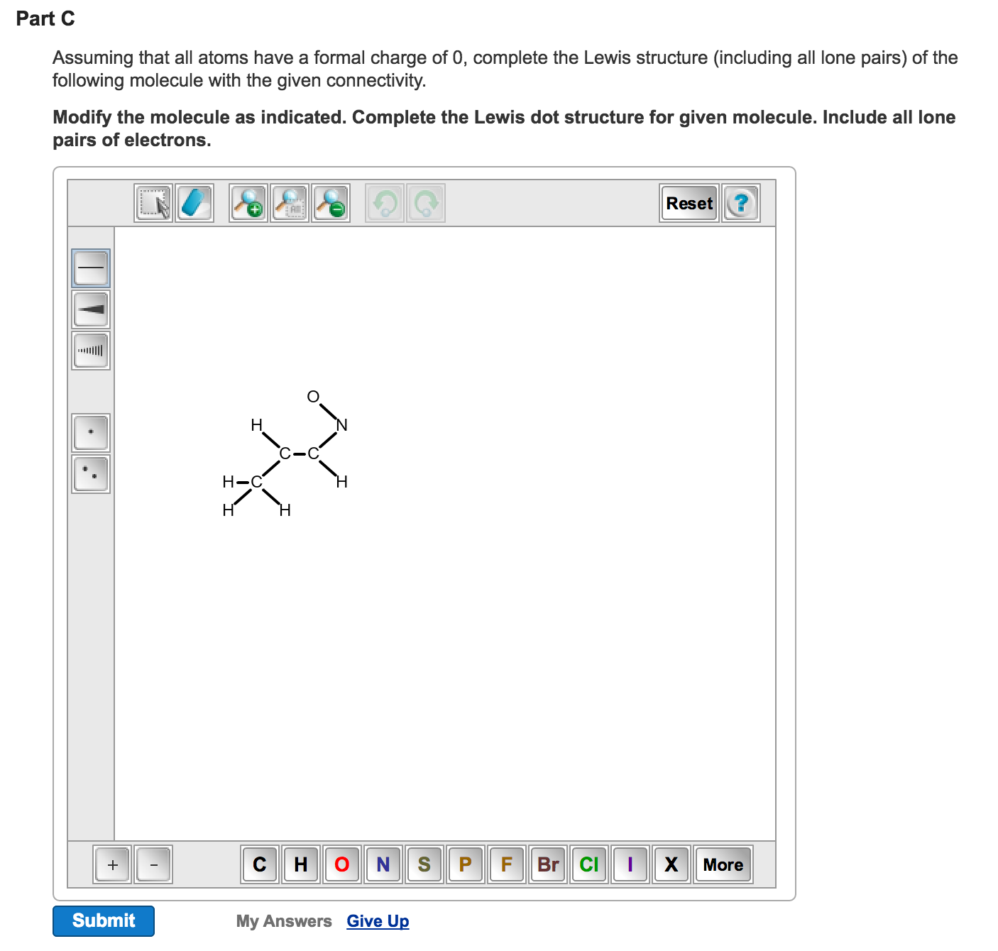 Solved Assuming that all atoms have a formal charge of 0, | Chegg.com