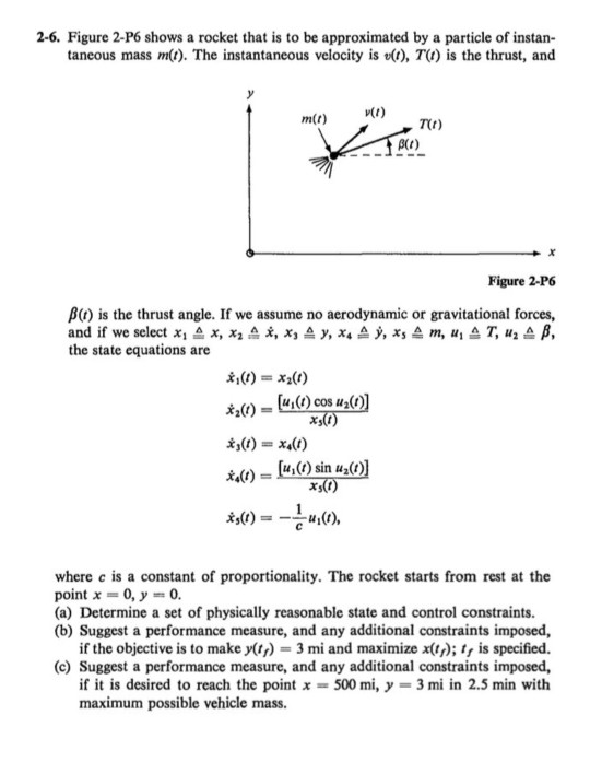 Solved 2-6. Figure 2-P6 Shows A Rocket That Is To Be | Chegg.com