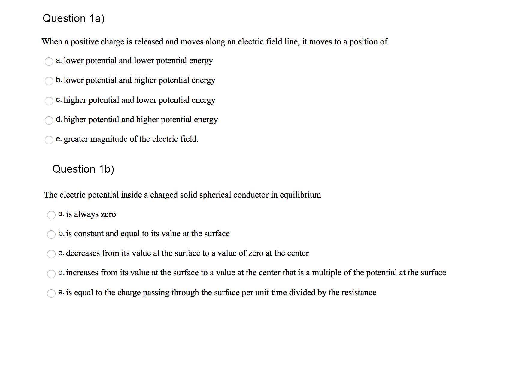 Solved When a positive charge is released and moves along an | Chegg.com