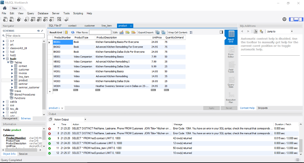 Solved Write an SQL statement to show all Heather Sweeney | Chegg.com
