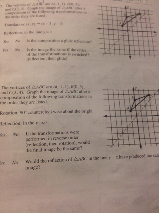 Solved The Vertices Of Triangle ABC Are A(-1,1), B(0,3), And | Chegg.com