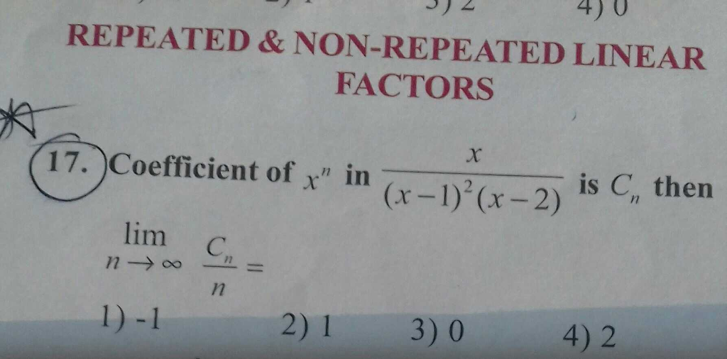 Non Repeated Linear Factors