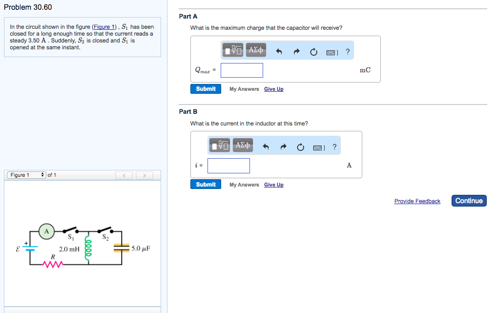 Solved Problem 30.60 Part A In the circuit shown in the | Chegg.com