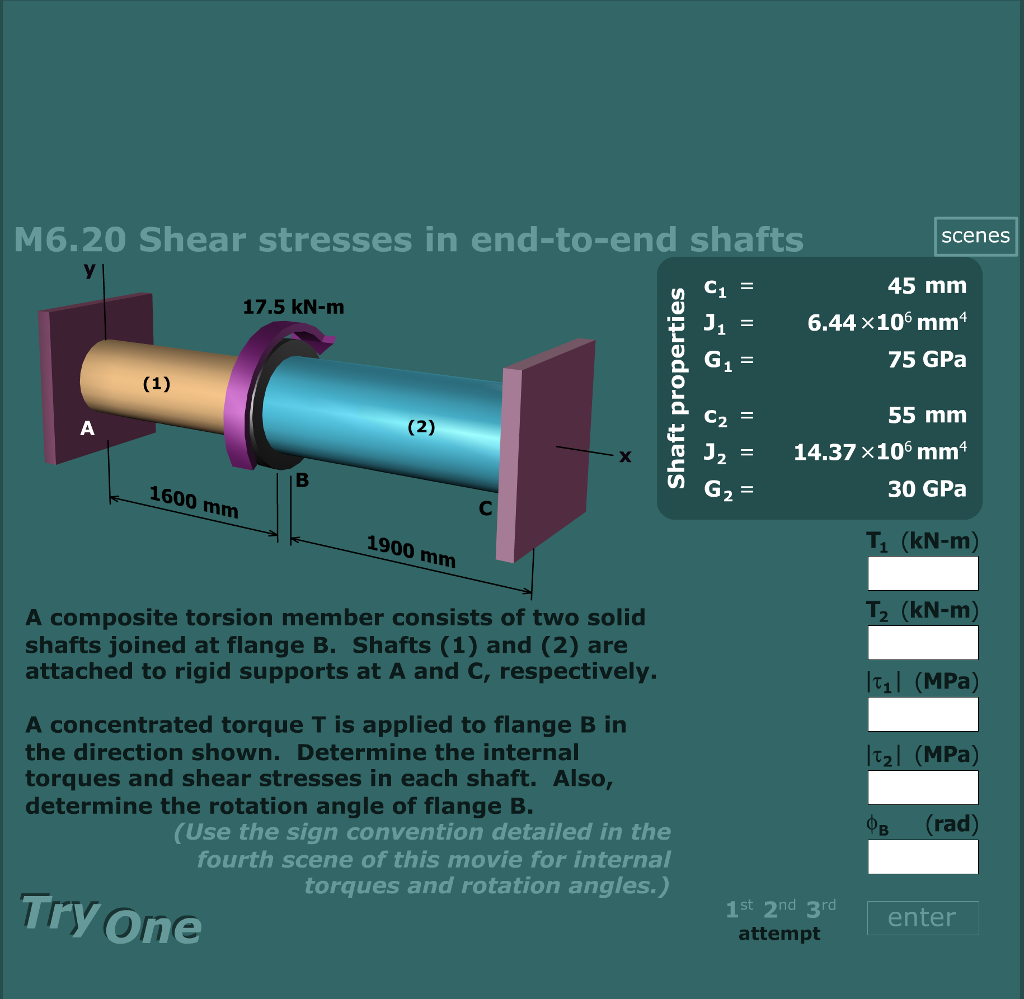 Solved shear stresses in end-to-end shafts #N# determine the | Chegg.com