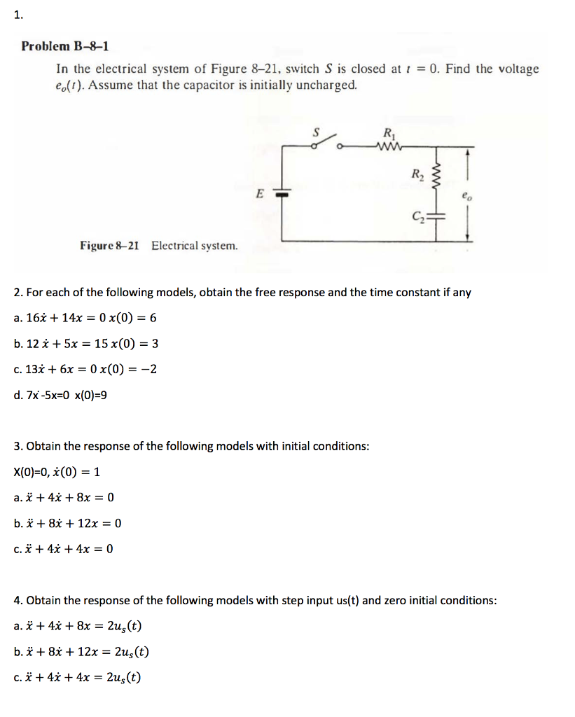 Solved In the electrical system of Figure 8-21, switch S is | Chegg.com