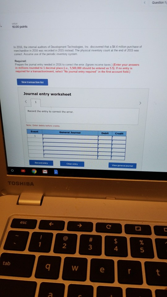 Solved Question 1 10 00 Points In 2016 The Internal Chegg