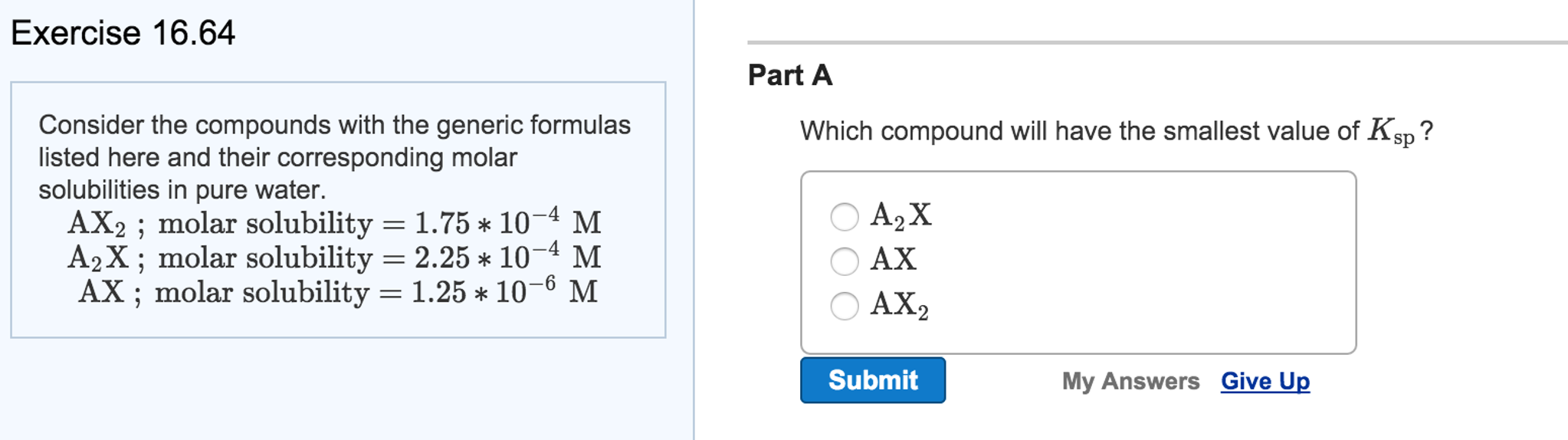 Solved Consider the components with the generic formulas