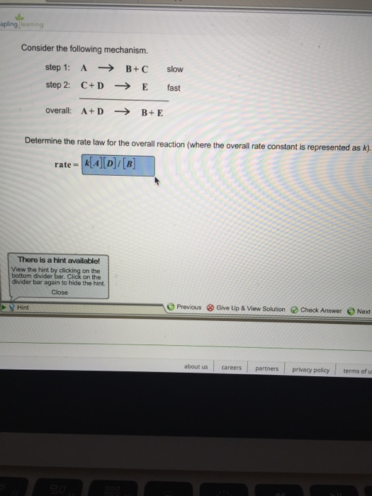 Solved Consider The Following Mechanism. Determine The Rate | Chegg.com