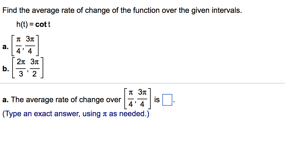 Solved Find The Average Rate Of Change Of The Function Over | Chegg.com