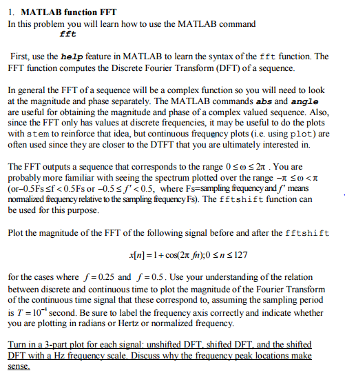 You will learn how to use the MATLAB command First, | Chegg.com