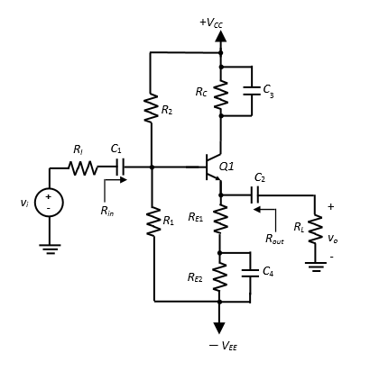 Solved For the BJT amplifier circuit given in Figure 1, it | Chegg.com