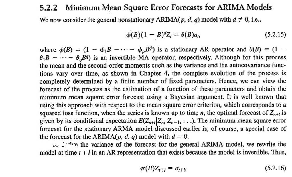 5-2-2-minimum-mean-square-error-forecasts-for-arima-chegg