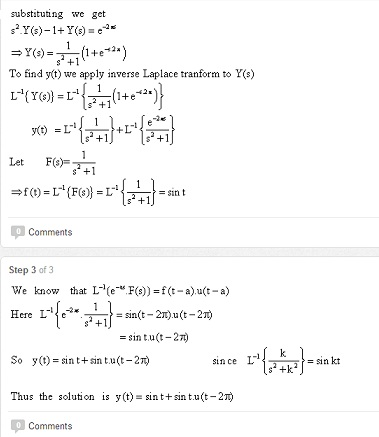 Solved The function is y'' + y = delta (t - 2pie) y(0) = 0 | Chegg.com