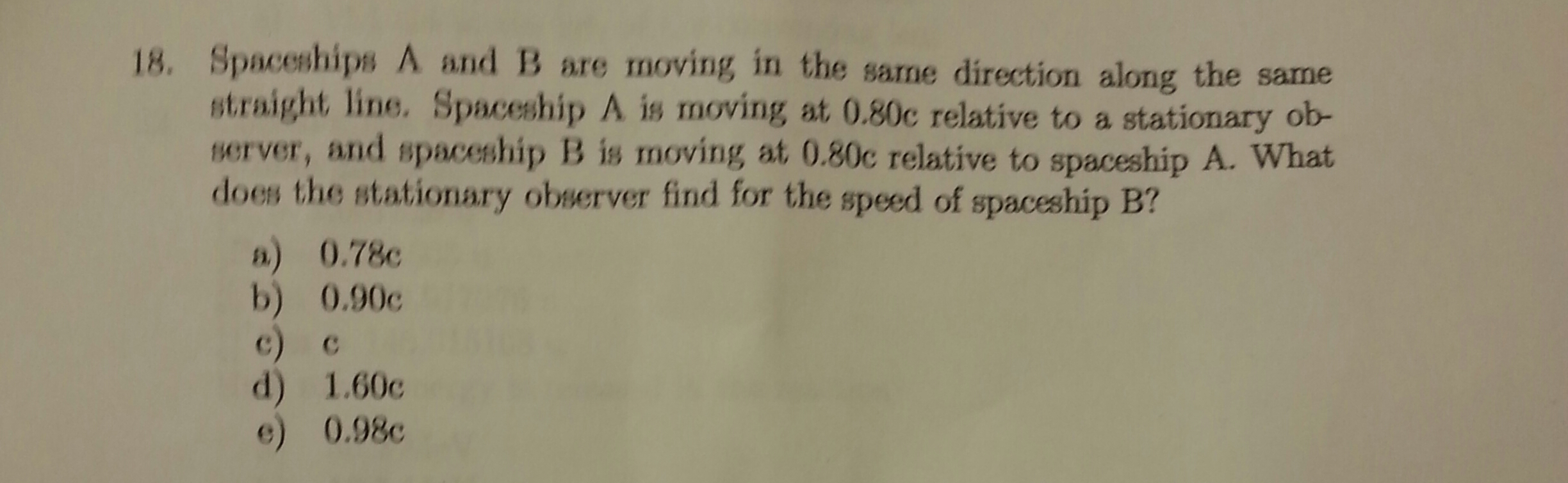 Solved Spaceships A And B Are Moving In The Same Direction | Chegg.com